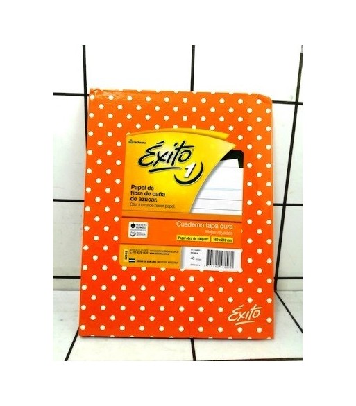 Cuaderno Exito X Lunar Hr Naranja