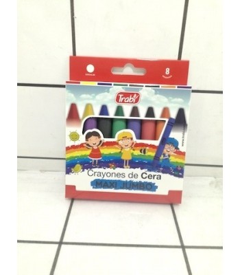 CRAYON MAXI JUMBO TRABI x8