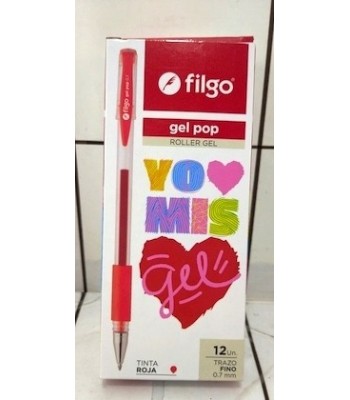 BOLIG GEL FILGO ROJO x12 CAJA