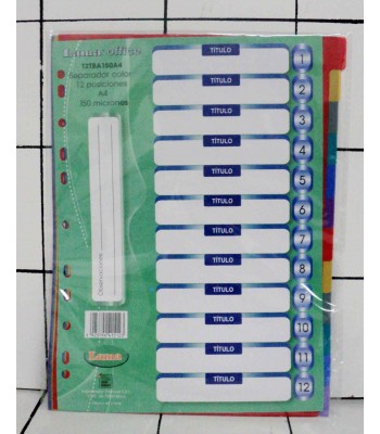 SEPARADOR 12 POSICIONES A4...