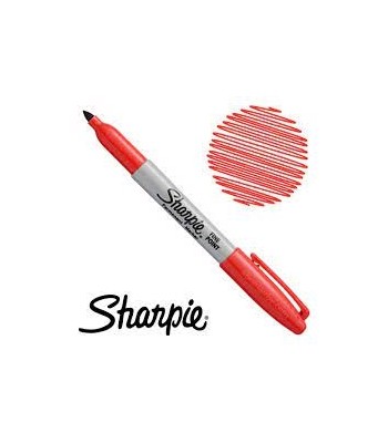 MARCADOR SHARPIE FINO ROJO