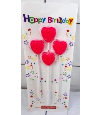 VELAS FORMA CORAZON ROSA...