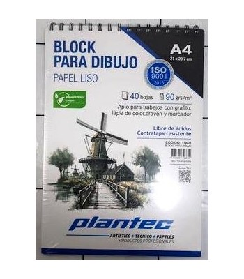 BLOCK ESP DIBUJO LISO A4...