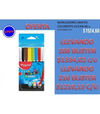 OFERTA - MARCADOR MAPED X6 -