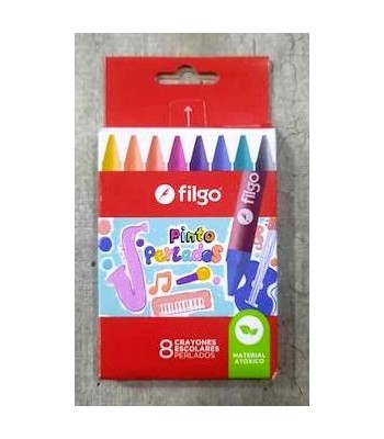 CRAYON FILGO CORTO x8 PERLADOS