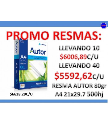 OFERTA - RESMA AUTOR 80gr