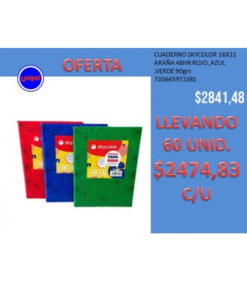 - OFERTA CUADERNO SKYCOLOR...