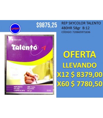 - OFERTA REP SKYCOLOR 480HR...