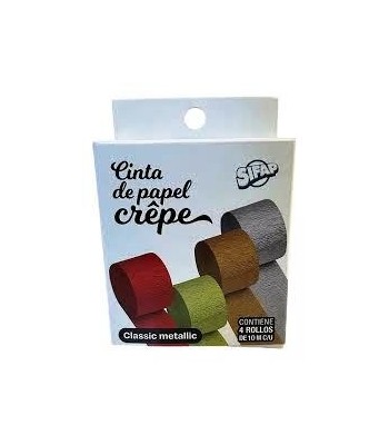 CINTA PAPEL CREPE x4 ROLLOS...