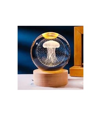 BOLA DE CRISTAL C LUZ LED 8cm