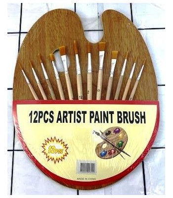 SET PINCELES x12 + PALETA...