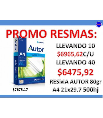 OFERTA - RESMA AUTOR 80gr