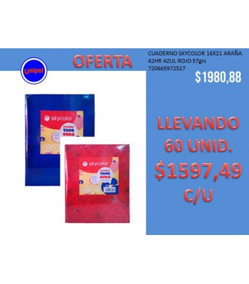 - OFERTA  CUADERNO SKYCOLOR...