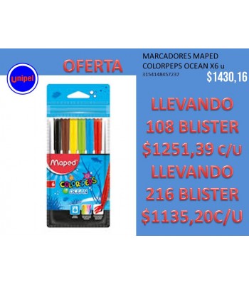 OFERTA - MARCADOR MAPED X6 -