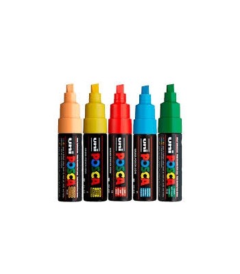 MARCADOR UNIPOSCA ROJO FLUO...