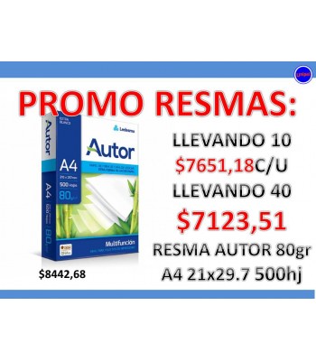 OFERTA - RESMA AUTOR 80gr