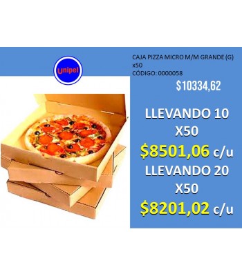 - OFERTA CAJA DE PIZZA M/M -