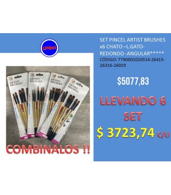 OFERTA - SET PINCELES  -
