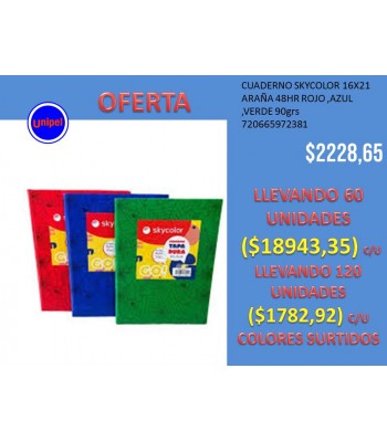 - OFERTA SKYCOLOR ARAÑA X...