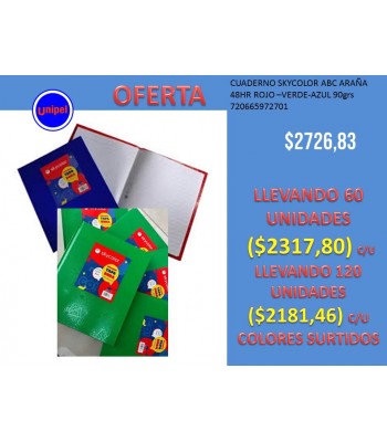 - OFERTA CUADERNO ABC ARAÑA...