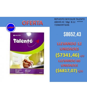 - OFERTA REPUESTO X 480H...