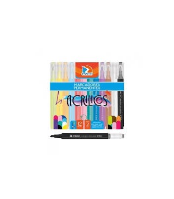 MARCADOR ACRILICO EZCO x12 2mm