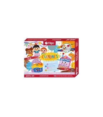 PARTY SET FILGO   CRAYONES...