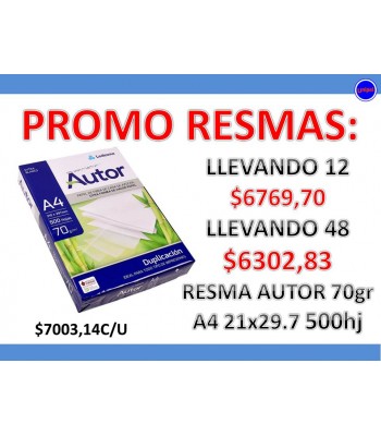 - OFERTA RESMA AUTOR 70 GR-