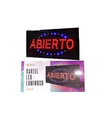 CARTEL LUMINOSO ABIERTO