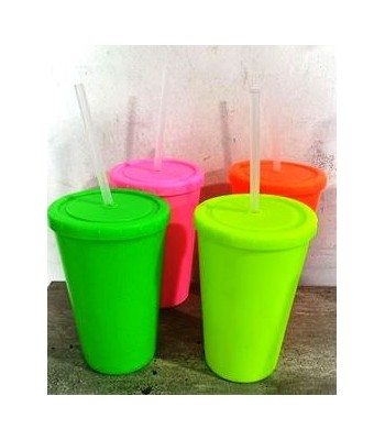 VASO FLUO 500CC C SORBETE Y...