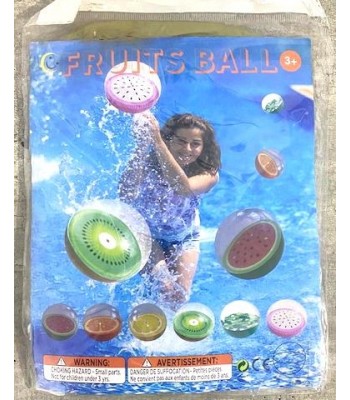 PELOTA INFLABLE FRUTAS 30cm...